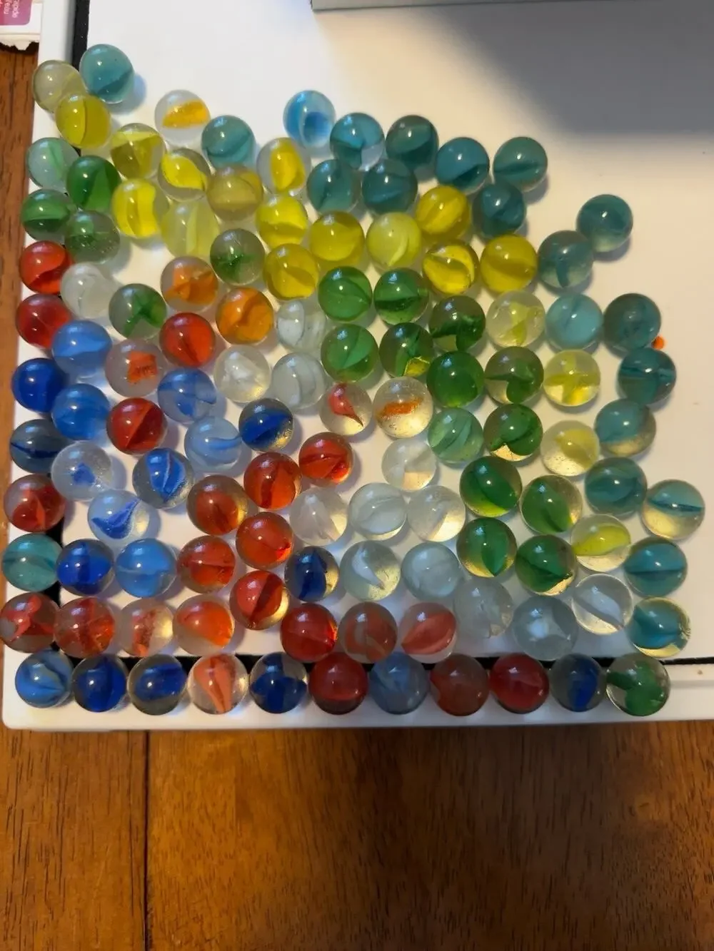 Vintage Lot of 120+ Assorted Glass Marbles Swirl Cat’s Eye Clear Colorful Bulk